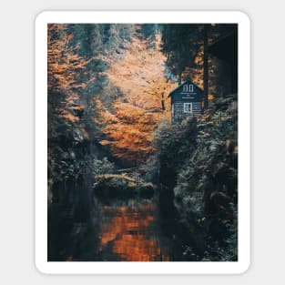 Moody Photography of Bohemian Switzerland's Historic Ticket Office #7 Sticker